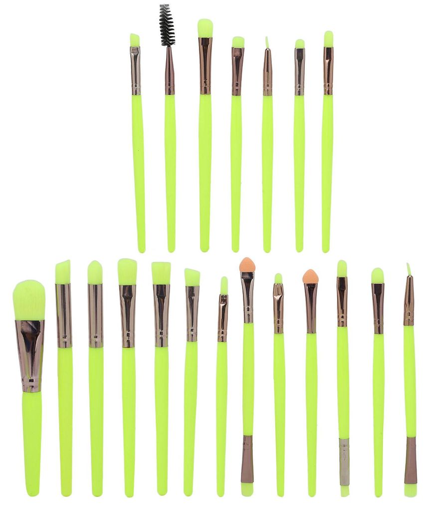 20Pcs Make-Up Pinsel Weiche Sichere Faser Haar Kunststoff Griff Aluminium Ferrule Pulver Für Lidschatten Erröten