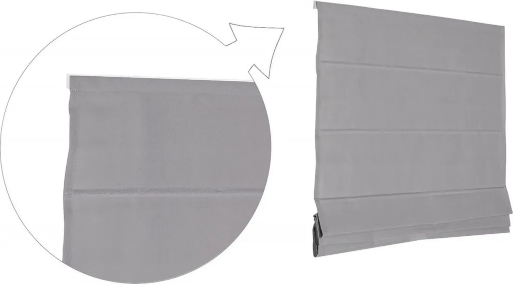 Store Raffrollo Basic Gris 140x240 cm - Store Bateau à Plis Moderne
