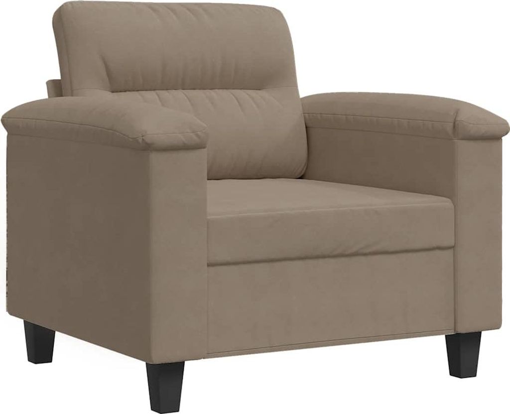 vidaXL Sessel Taupe 60 cm Mikrofasergewebe