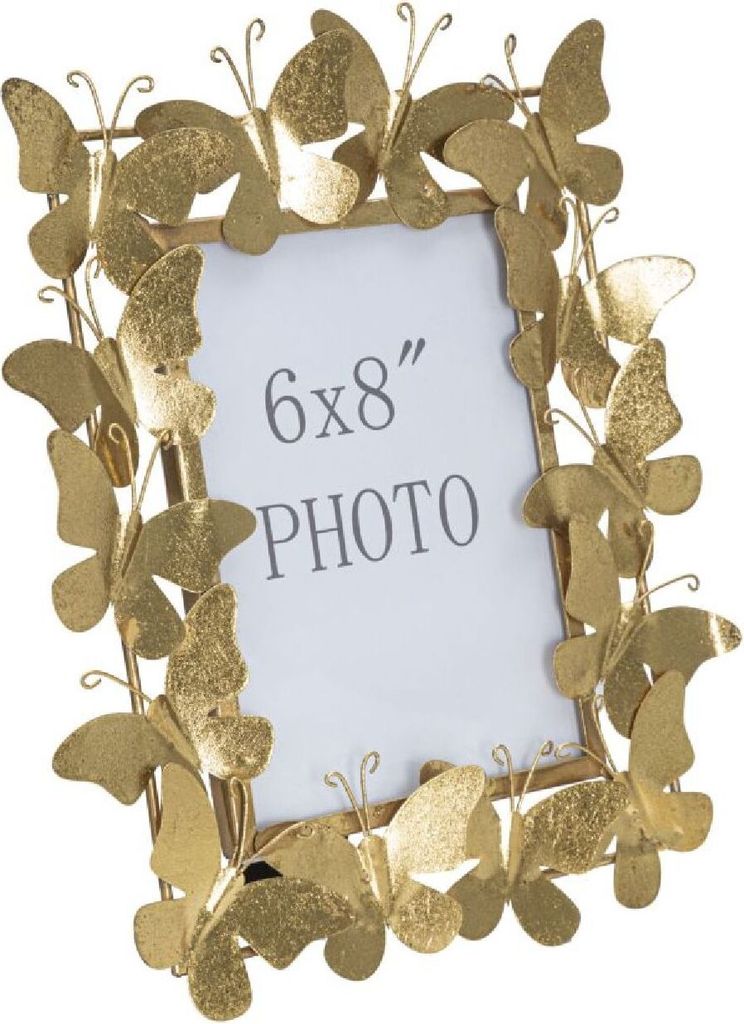 FURNLUX Rahmen Schmetterling Gold 28cm / Hauptfarbe: Gold / Abmessungen: 28 x 31 x 12 cm