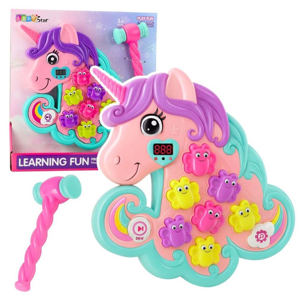 Whac-A-Mole-Arcade-Spiel Einhorn Bunte Lichter Geräusche
