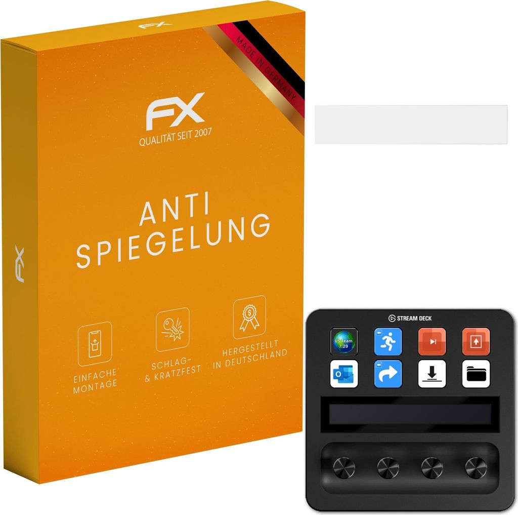 atFoliX FX-Antireflex 3x Schutzfolie kompatibel mit Elgato Stream Deck Plus Displayfolie