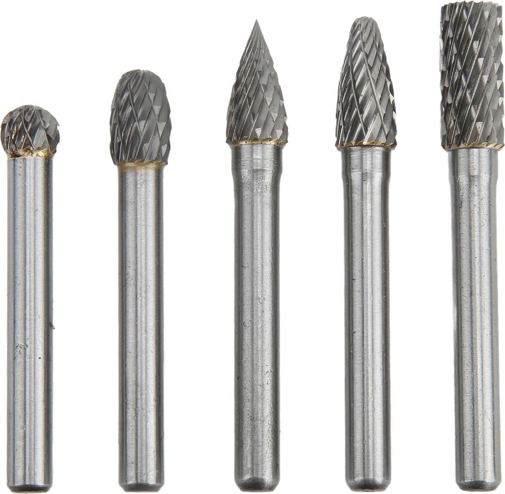 5 Teile/satz Wolframkarbid Frässtifte Set 6x8mm Double Cut zum Polieren Schleifen Gravieren BohrenADEFG