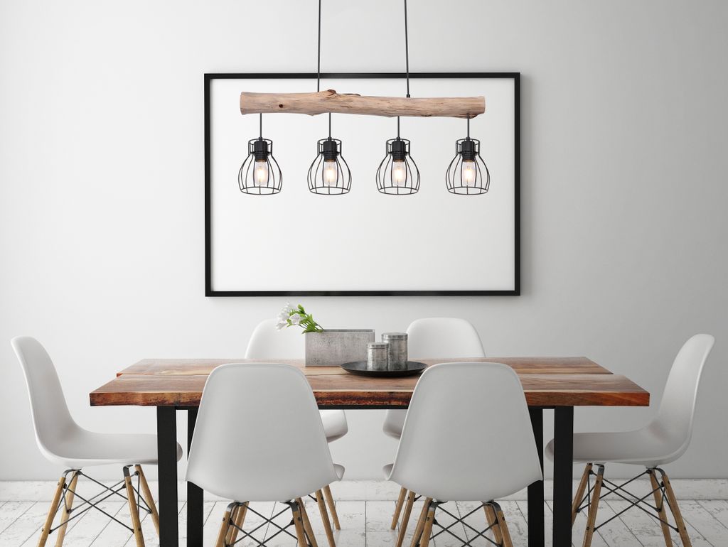 Globo Lighting závěsné svítidlo kovové černé, 4x E27 Obrázek produktu 12