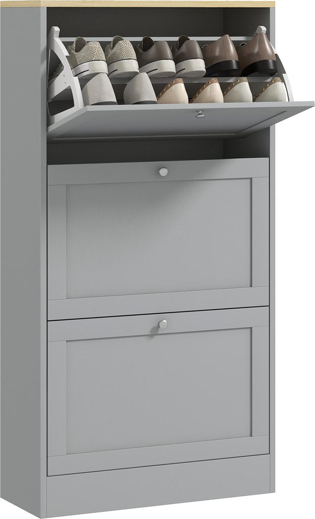HOMCOM Meuble à chaussures 18 paires, armoire à chaussures Image du produit 