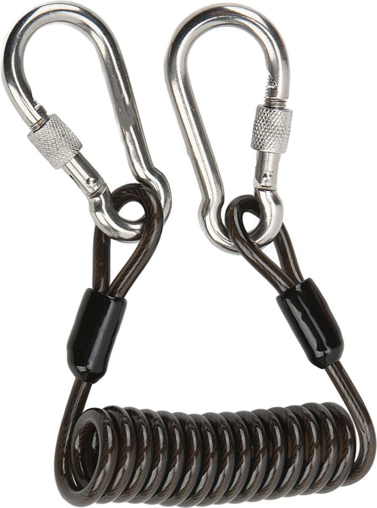 Tauchkamera Anti-Lost Spring Coil Lanyard Rostfreie Schnellverschluss-Schnallenwerkzeuge