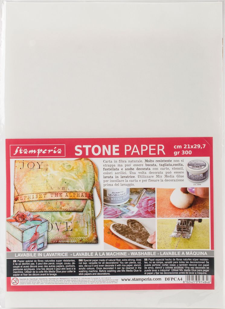 Stamperia Steinpapier 300 g/qm umweltfreundlich 70x100 cm Produktbild 