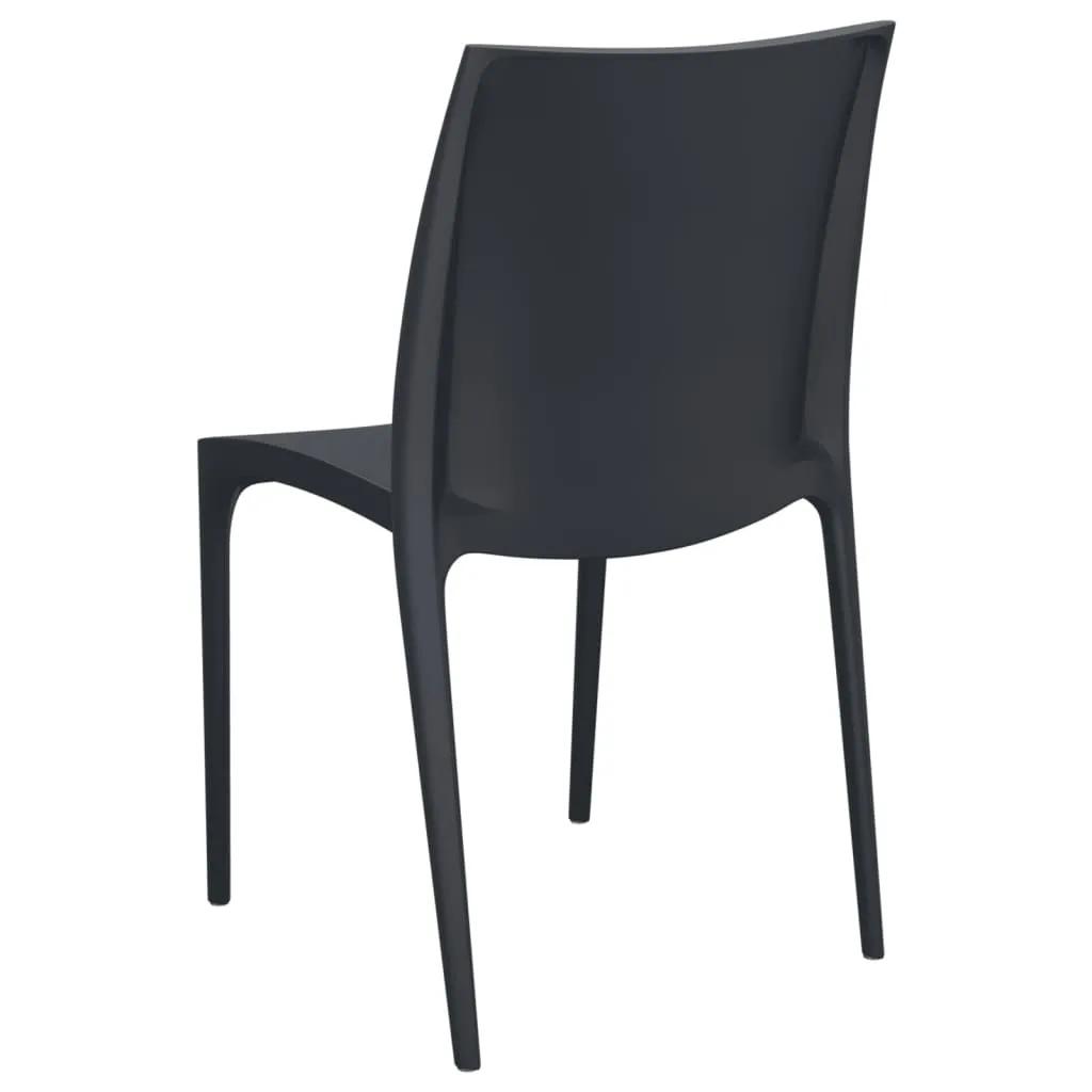 Chaises de terrasse en polypropylène anthracite 2 pcs durables et légères - 7