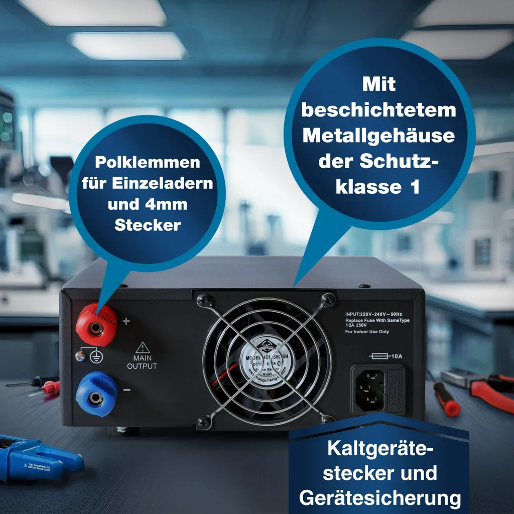 Alimentation à découpage de précision PeakTech P 6168 pour banc de test
