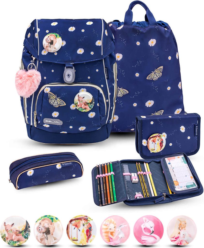 Belmil Comfy Plus Premium Schulranzen Set 5-teilig "Daisy" Produktbild 