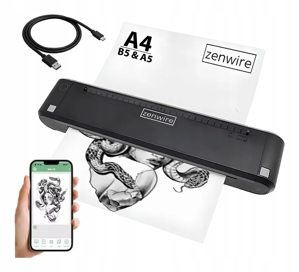 Imprimante A4 thermique sans encre 300 DPI avec batterie haute autonomie
