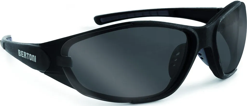 Bertoni AF109A Lunettes de soleil contre le vent et la buée en noir mat