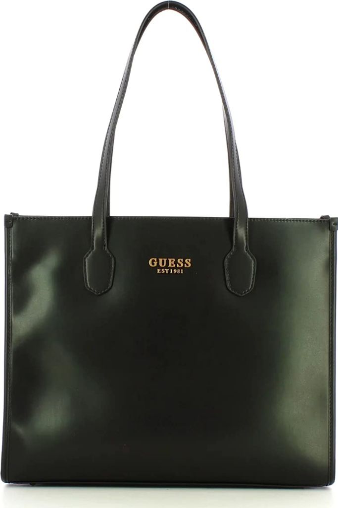 Guess Silvana Frauen Kunstleder Tote Tasche Schwarz – Einheitsgröße / Schwarz