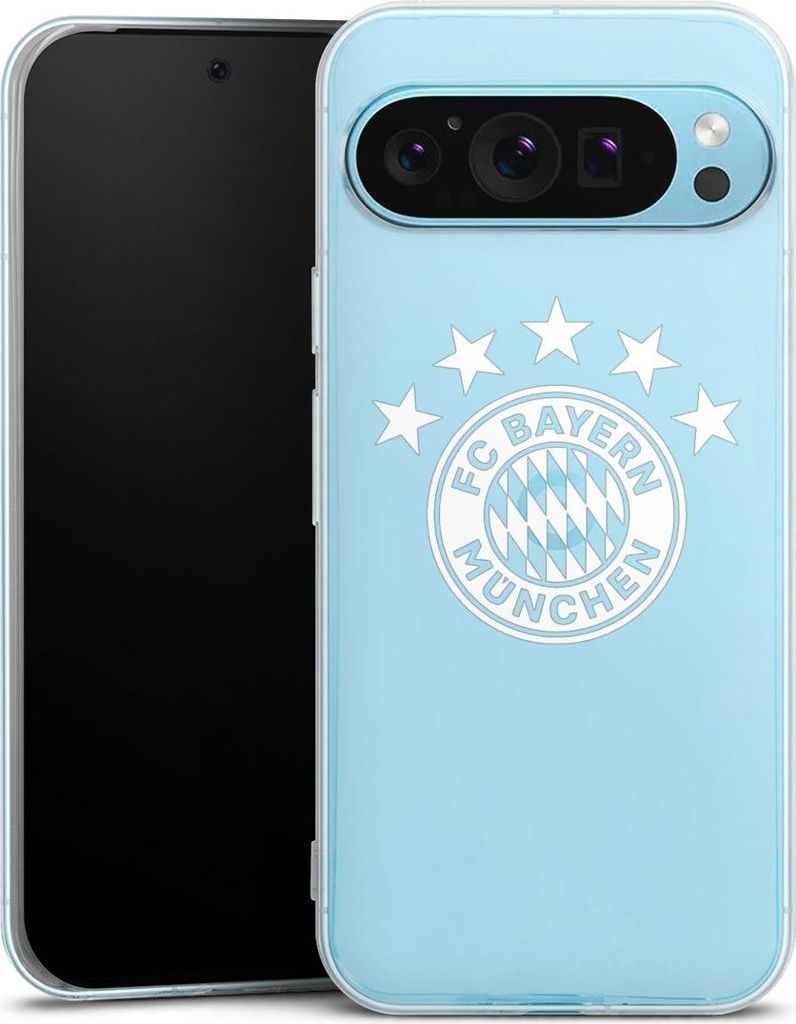 DeinDesign Handyhülle für Google Pixel 9 Pro XL Silikon Hülle Case Smartphone Schutzhülle FC Bayern München FCB transparent
