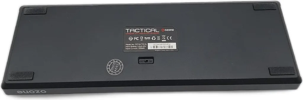 Mini Clavier Mécanique Ozone Tactical Noir : RVB, USB-C/BT, Sans Pavé