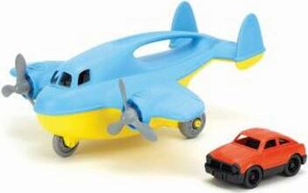 GREENTOYS - Niebieski samolot towarowy z samochodem Zdjęcie produktu 