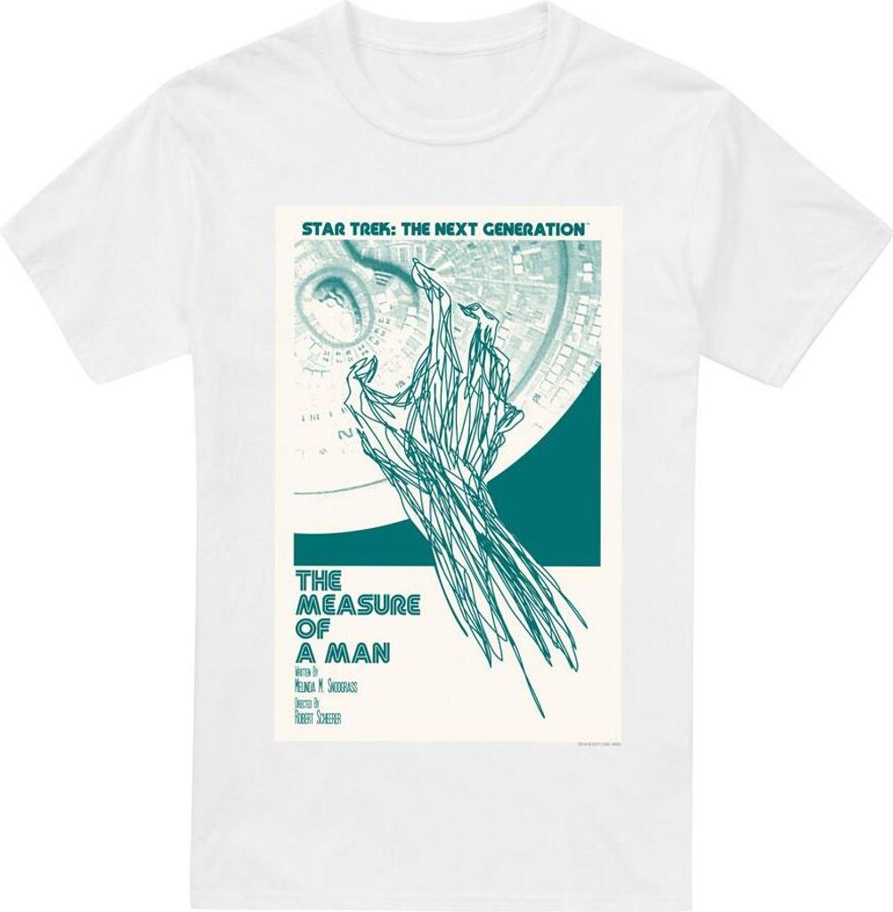 Star Trek - "The Next Generation Season 2 Episode 9" T-Shirt für Herren TV14020 (5XL) (Weiß)