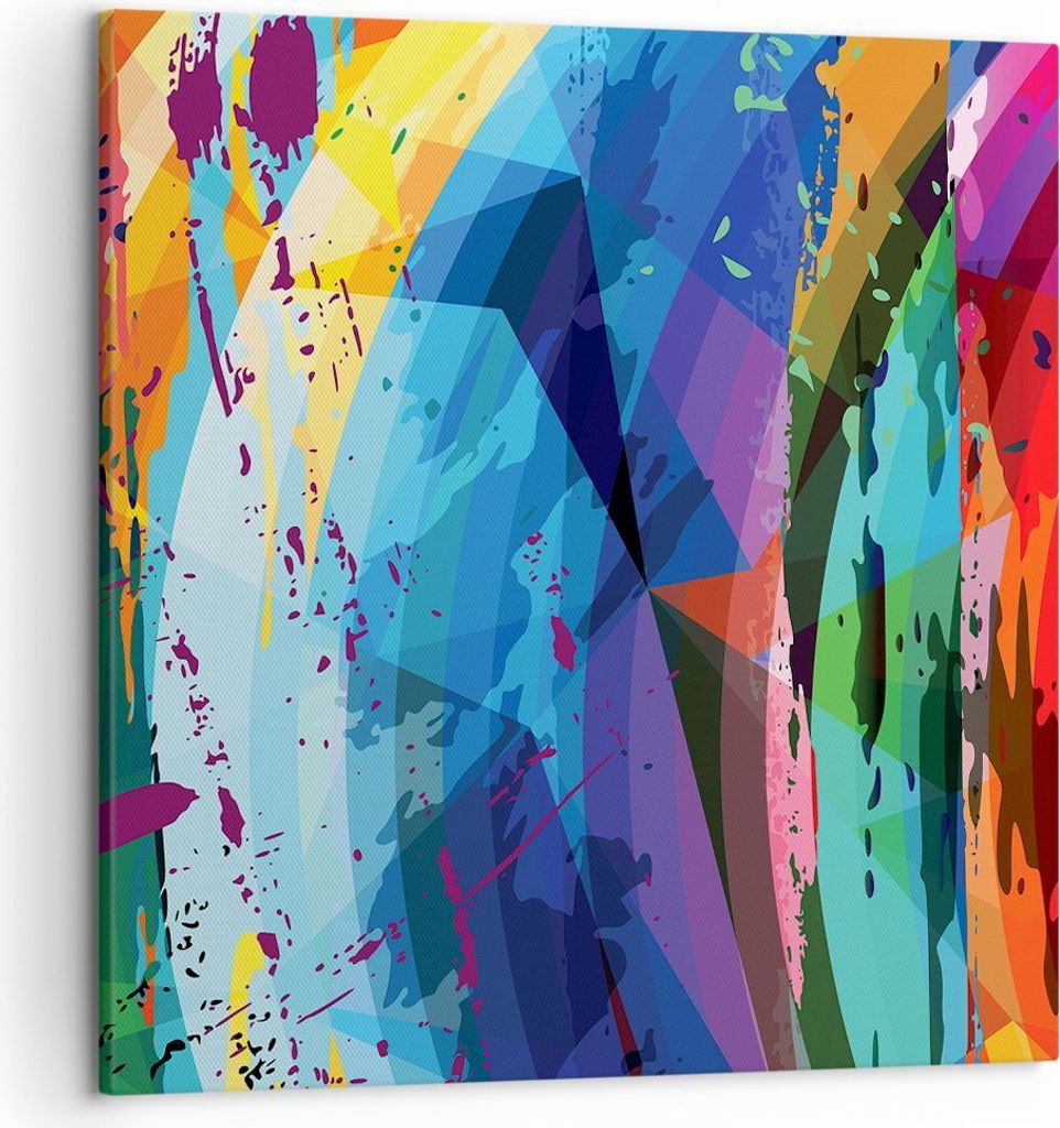Bild auf Leinwand - Leinwandbild - Abstraktion modern - 50x50cm - Wand Bild - Wanddeko - Wandbilder - Leinwanddruck - Bilder - Kunstdruck - Wanddek...