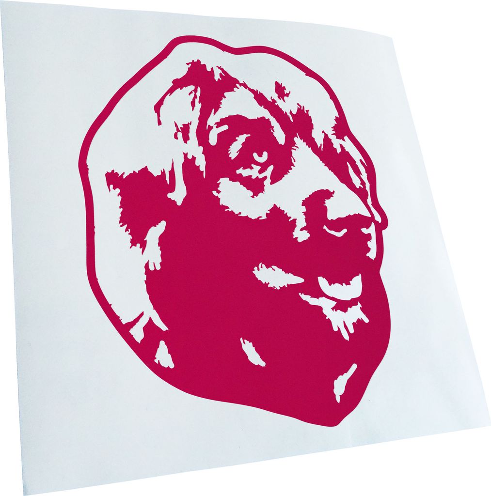 Kiwistar - Autoaufkleber - Leonberger Hund - Pink - 30x23cm - Aufkleber für Auto, Laptop, Fahrrad, LKW, Motorrad Mehrfarbig JDM Decal Racing