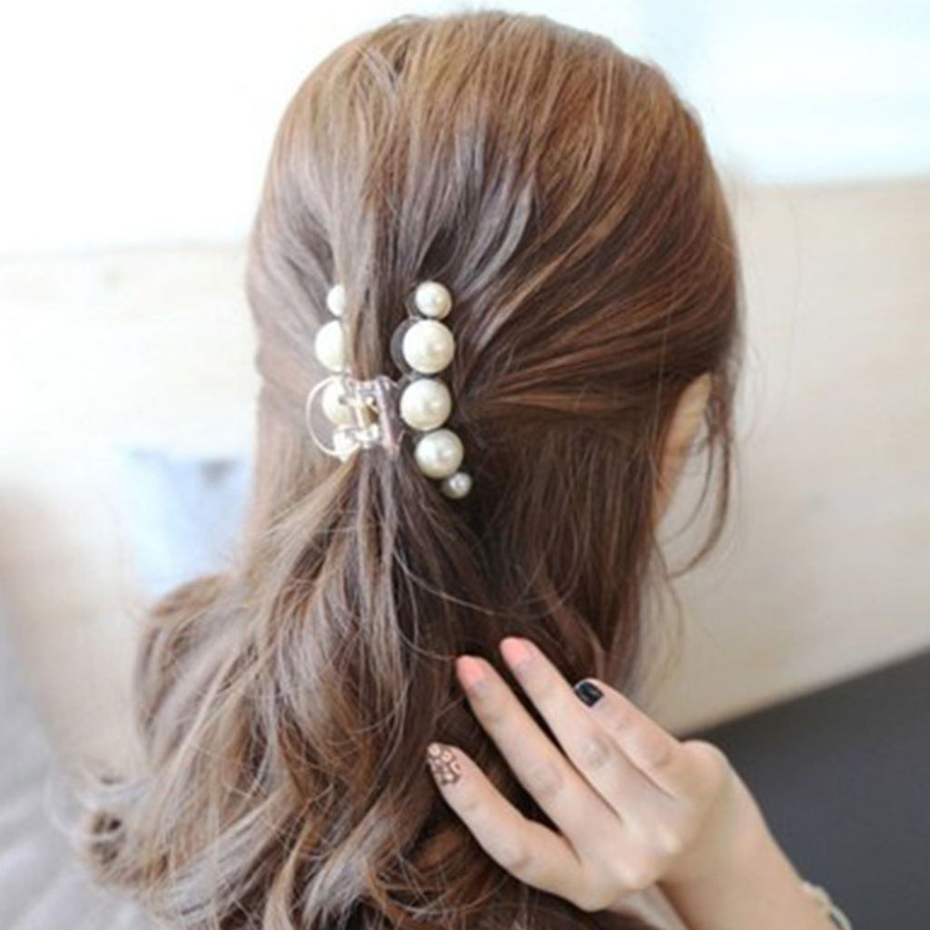 Perlen-Mini-Haarklammern, 5 Stück – Niedliche Krallenclips Mit Starkem Halt Für Feines Haar – Ideal Für Kurze Styles & Deko