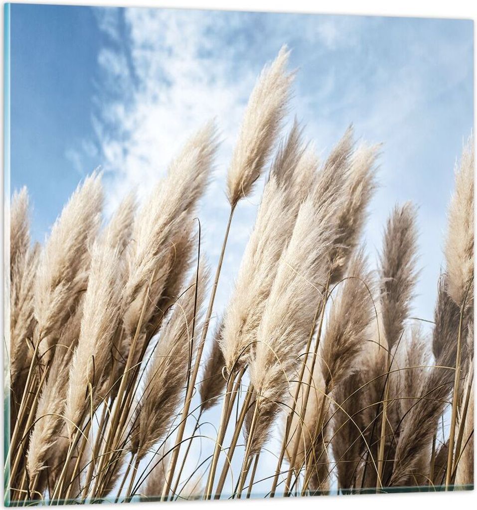 Bilder auf glas - Einteilig - Stock Himmel Boho - 40x40cm - Glasbilder - Wandbilder - Bilder - zum Aufhängen bereit - Wanddekoration aus Glas - Gl...