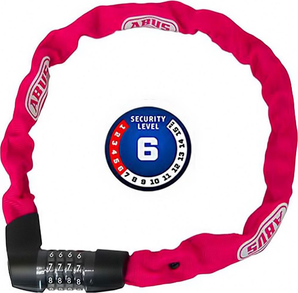 ABUS Lucchetto A Catena Tresor 1385 - Combinazione In Acciaio Temprato Catena Quadrata Robusta Da 7 Mm Livello Di Sicurezza 110 Cm Arancio