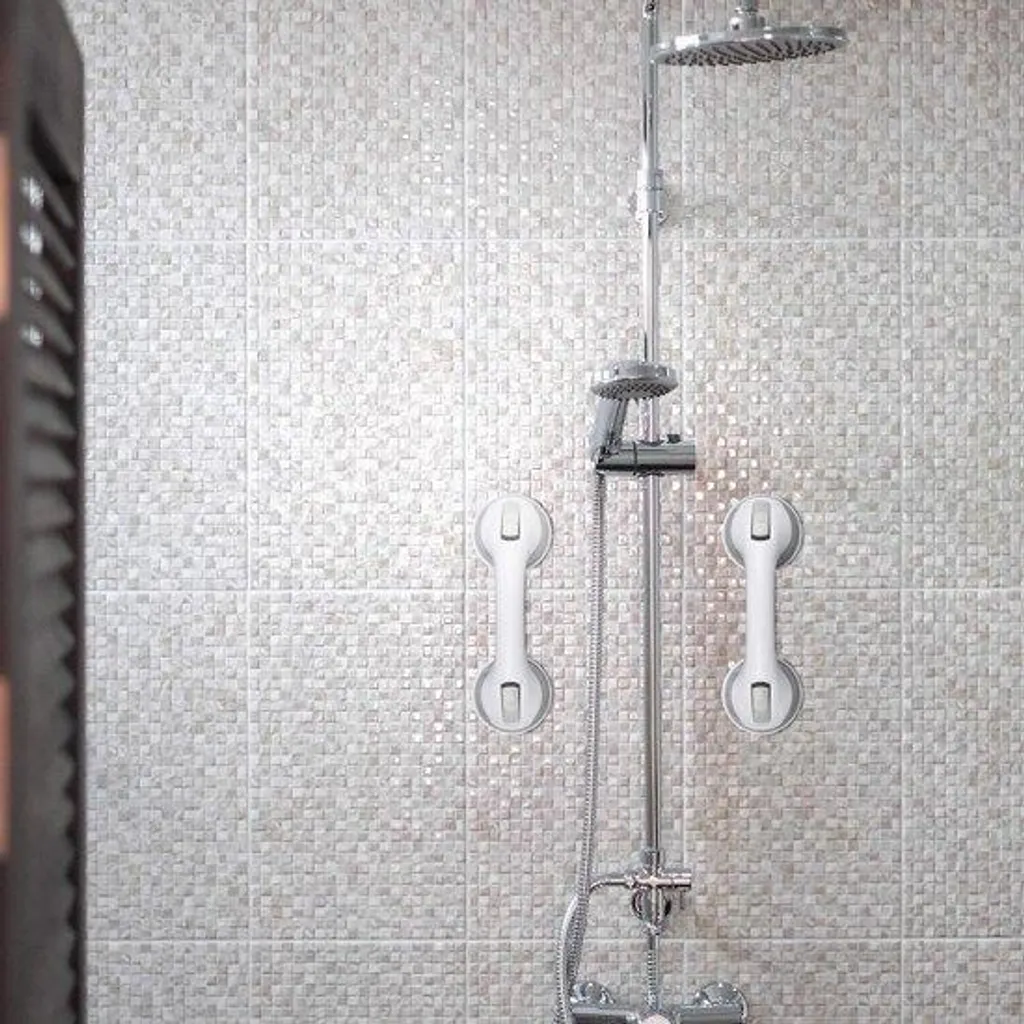 Poignée ergonomique anti-chute seniors - Fixation murale inox 50 cm