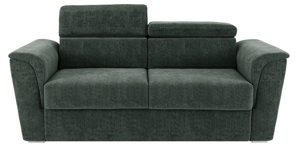 Schlafsofa mit Matratze 4-Sitzer - Strukturstoff - Grün - Produktbild 