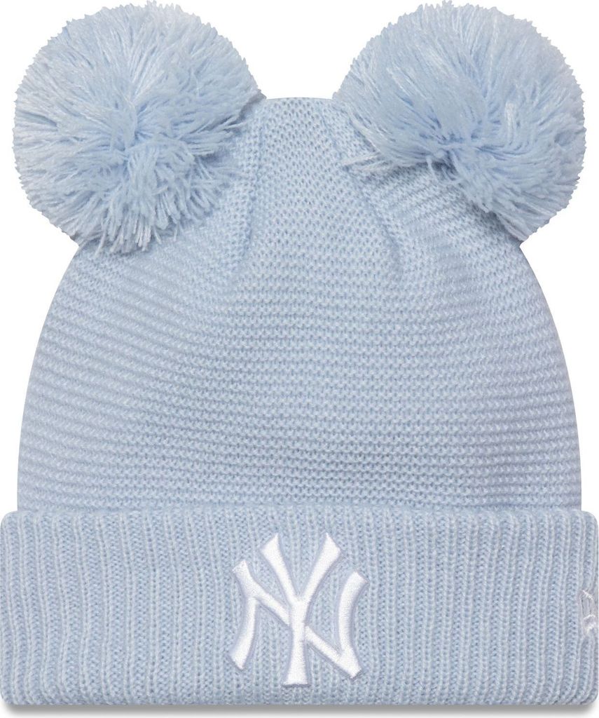 New Era Damen Double Bobble Wintermütze NY Yankees sky Produktbild 
