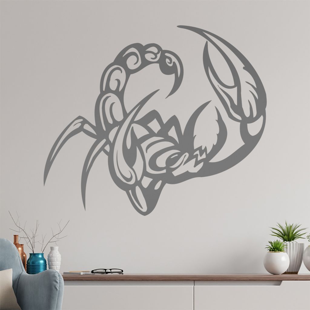 Skorpion Wandtattoo in 6 Größen - Wandaufkleber Wall Sticker - Dekoration, Küche, Wohnzimmer, Schlafzimmer, Badezimmer