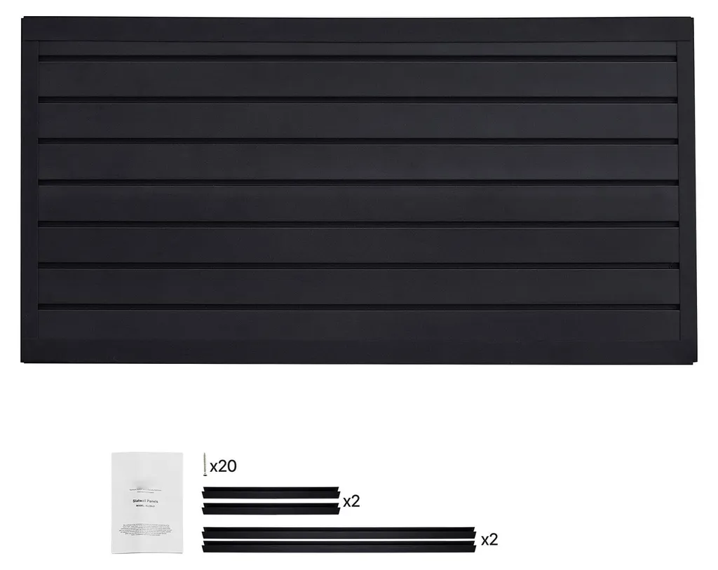 Panneau de Rangement Outils Mural Noir 122cm pour Atelier et Garage