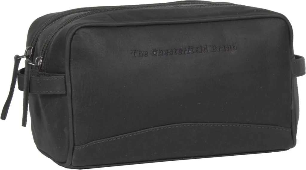 Stefan The Chesterfield Brand: Borsa da Toilette in Vera Pelle Nera