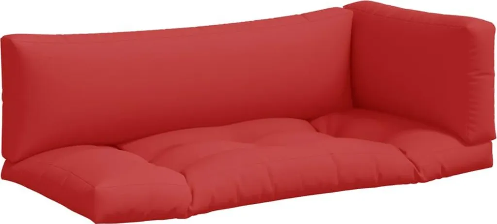Cuscino Per Divano Pallet VidaXL 120x80x10 Cm – Rosso A Quadri, In Poliestere Resistente Ai Raggi UV