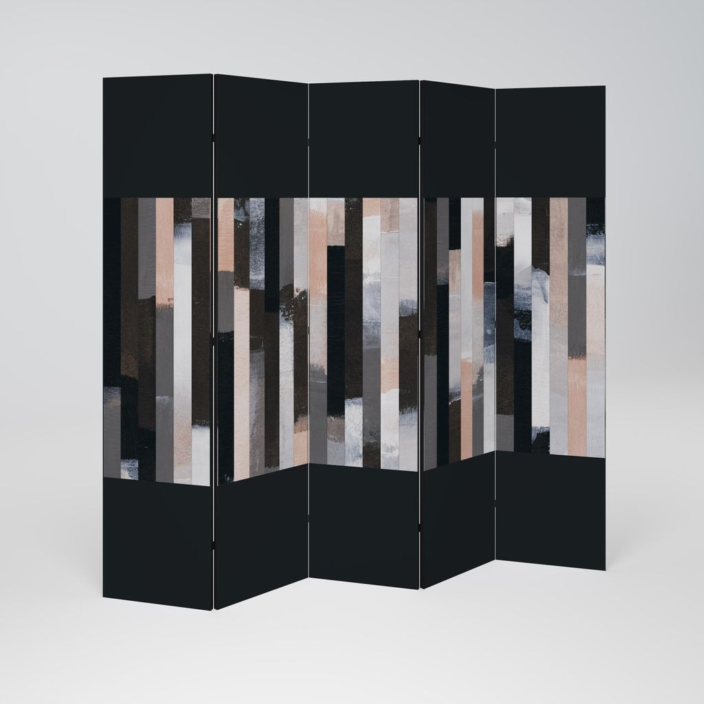 SpaceRebels Paravent Raumteiler - 5-teilig Raumtrenner, Druck 1-Seite - Raumtrenner - Trennwand Wohnung - Room Divider - Spanische Wand Deko Modern...