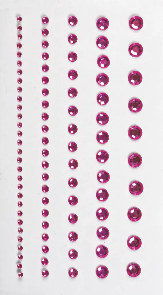 Heyda 203782941 Autocollants strass rose 7,5x16,5 cm de 2 à 6 mm