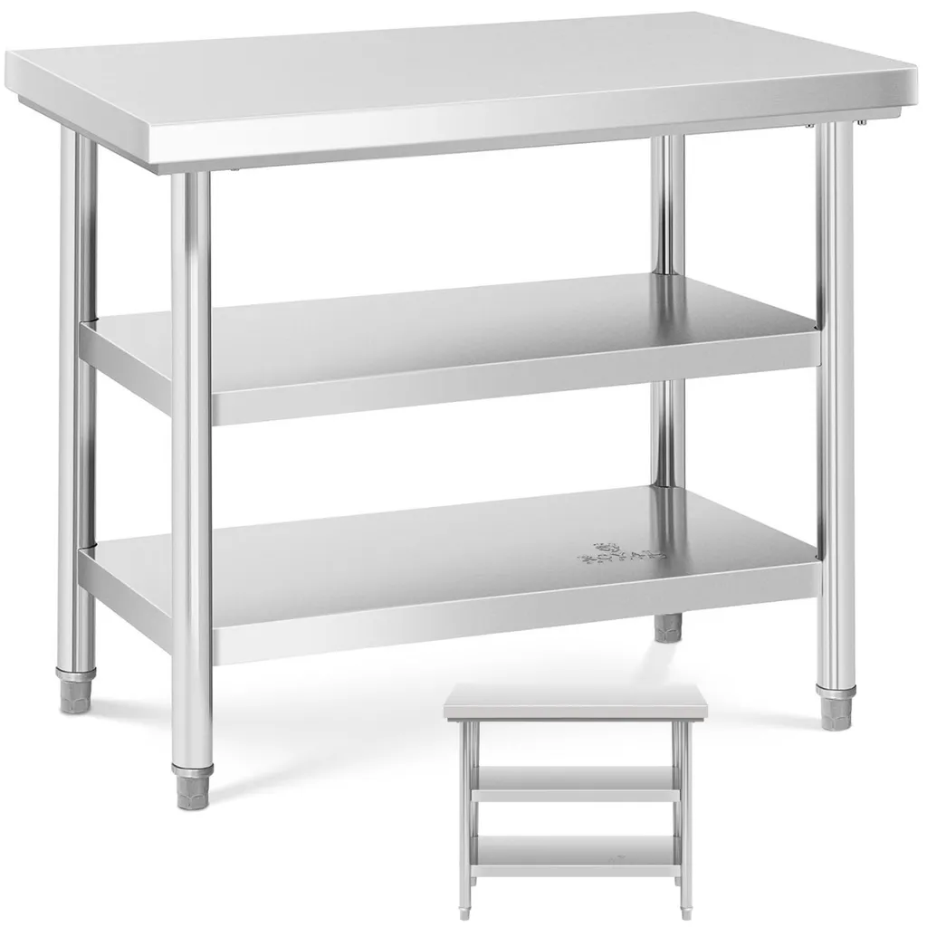 Table de travail inox 100x70cm : fini le manque de place en cuisine