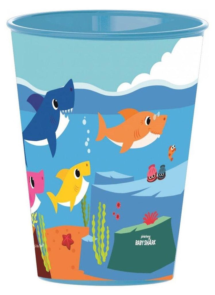 Baby Shark Becher 260ml Kinder Trinkbecher Kunststoff
