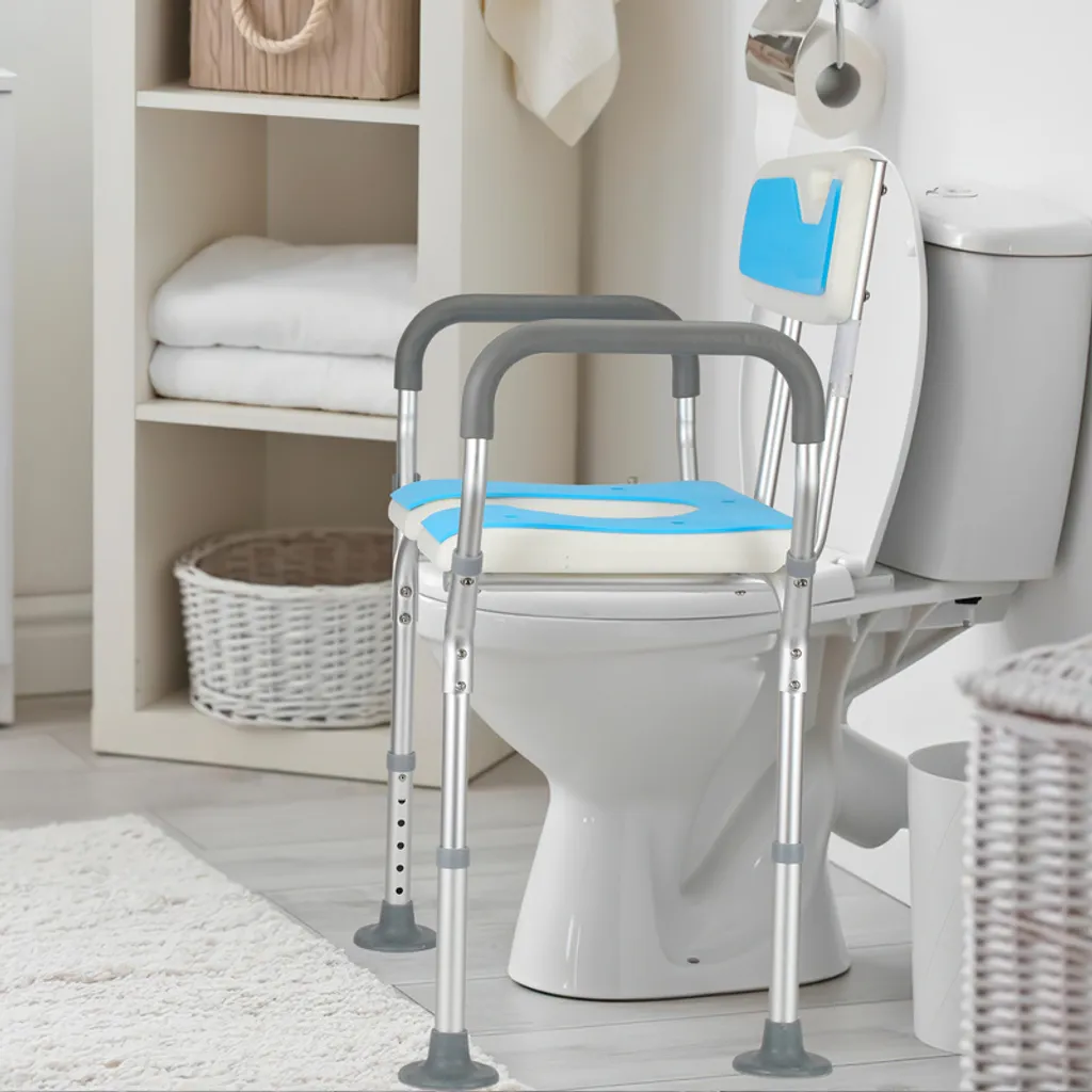 Sgabello Doccia Jopassy 3 in 1: Altezza Regolabile, Extra Sicuro 135kg