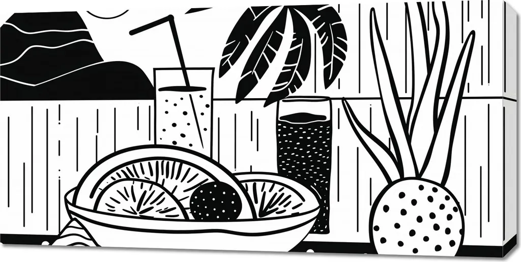 Tableau Image 100 x 50 cm Tropicale Przegrycha pour Déco Murale Salon