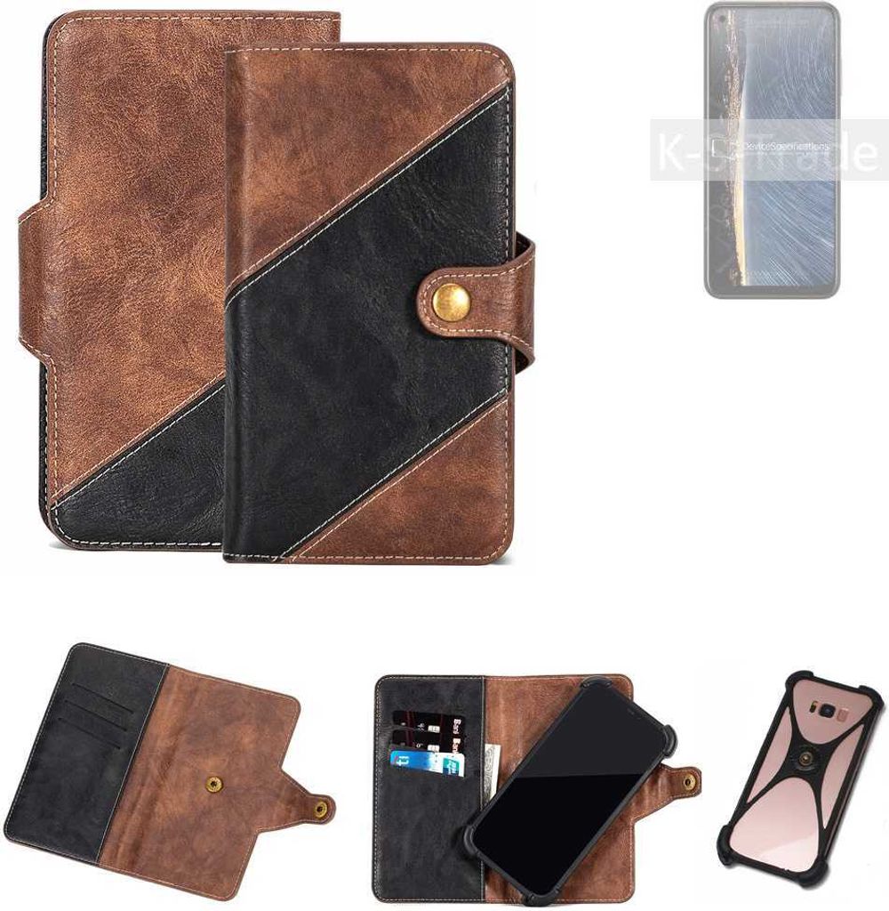 K-S-Trade Handyhülle Schutzhülle Bookstyle Case kompatibel mit HTC Desire 22 Pro Klapphülle Cover Hülle Schutztasche 1x