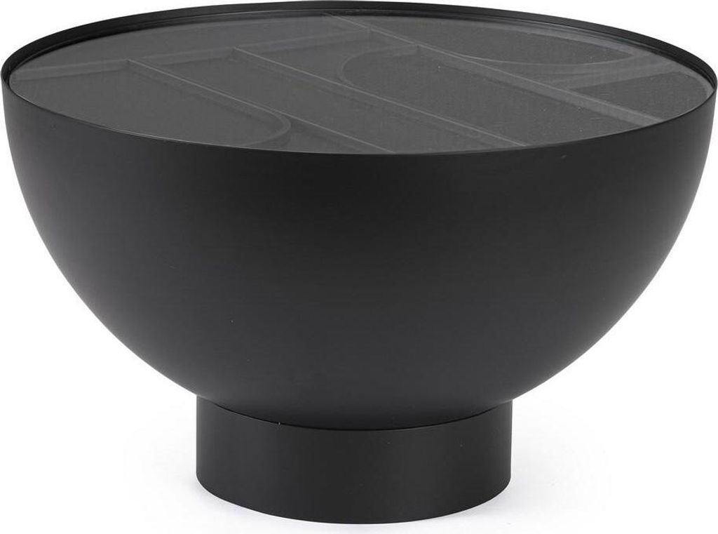 Couchtisch Archie 60 x 60 x 34,5 cm Stahl Glas Schwarz