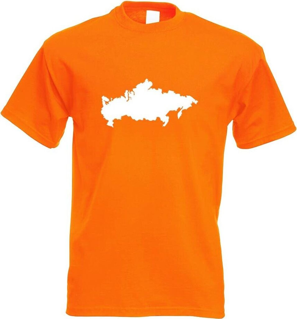 Kiwistar - T-Shirt - orange - Russland Umriss Kontur Herren Funshirt Bedruckt Design Sprüche Spruch Motive - mit Motiv Bedruckt - Funshirt Design ...