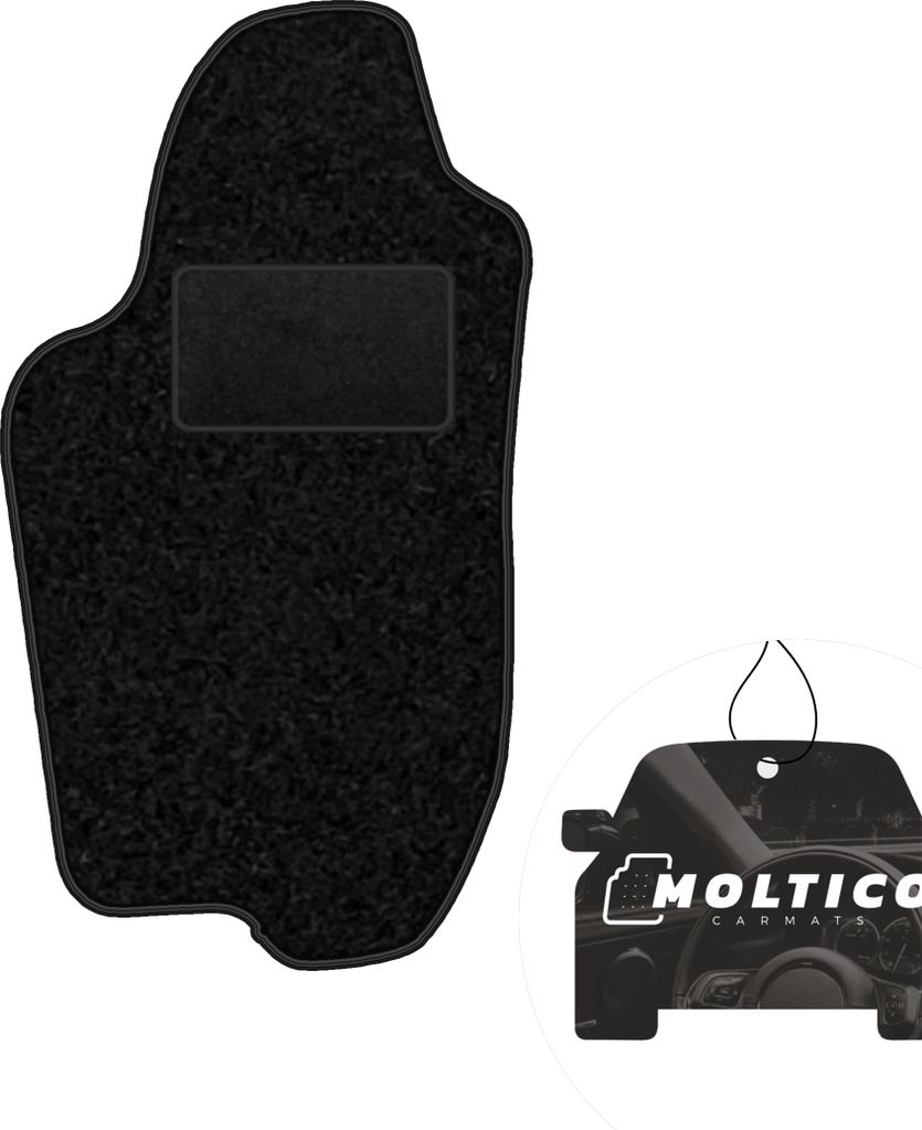 moto-MOLTICO Fahrer Fußmatte Auto Velours Fahrerseite Autoteppiche Schwarz Fahrermatte 1-teilig passend für Alfa Romeo 146 1994-2001