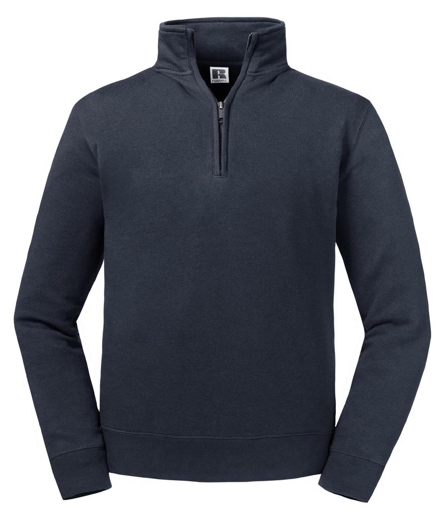 Russell - "Authentic" Sweatshirt mit kurzem Reißverschluss für Herren FK725 (M) (Marineblau)