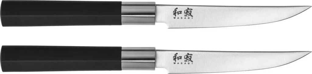 Kai Set Coltelli Wasabi: 2 Multiuso (10 E 15 Cm) + Santoku, Acciaio Inossidabile - Qualità Giapponese