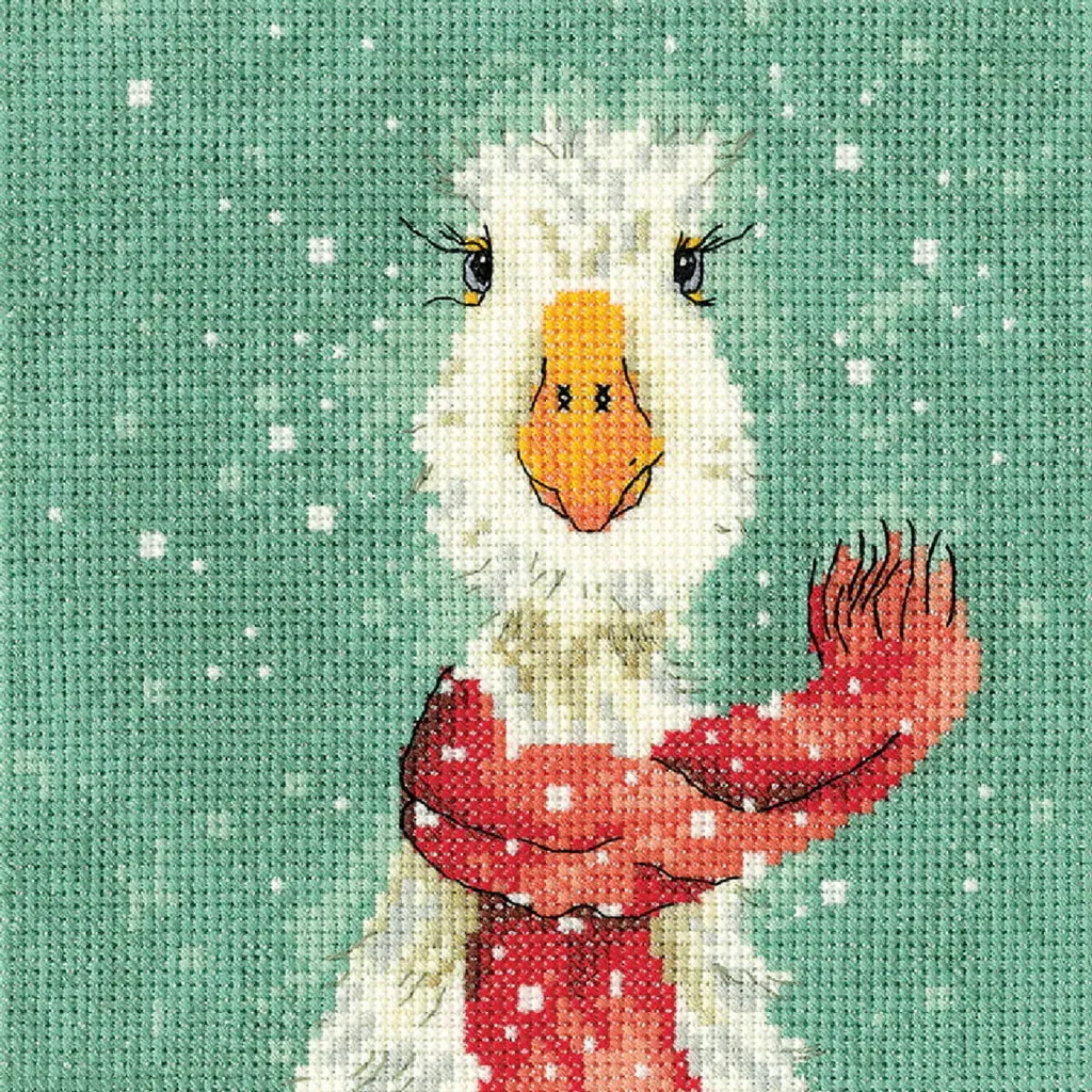 Broderie Point de Croix Noël pour Décoration Maison Kit Heritage 15x15