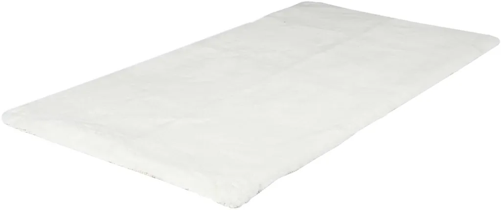 Tapis Imitation Fourrure Fin Ecru 110x60cm - Descente de Lit Douceur - 3