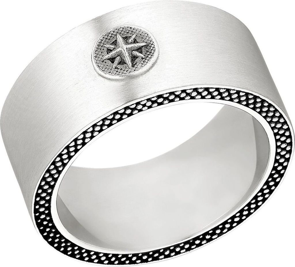 s.Oliver Herrenring Kompass aus Edelstahl