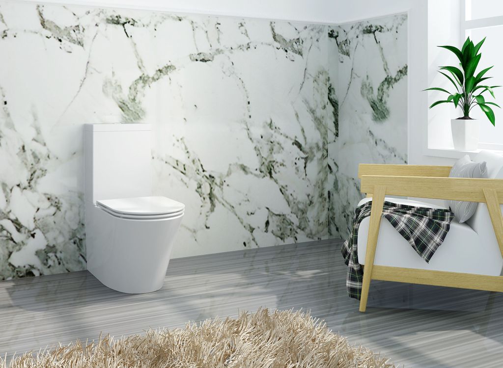 Stand-WC inkl. Spülkasten und Soft-Close Sitz BTWS-6012