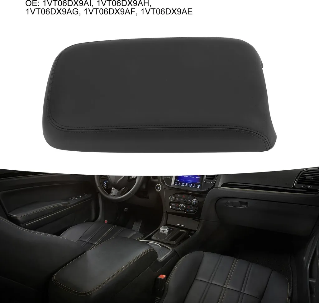 Housse de console centrale pour Chrysler 300 en cuir polyuréthane - 5